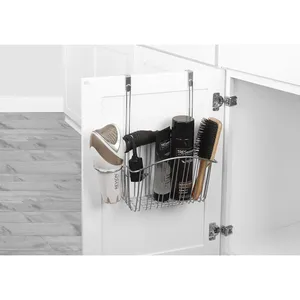 Panier de rangement décoratif en fer forgé fait main avec poignée en bois – Élégant pour bureau et cuisine, compatible lave-vaisselle, avec crochets et supports - Product Image 3