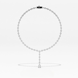 Collar de Lujo con Diamante Cultivado en Laboratorio Aarinya, Chapado en Oro de 9K, Corte Pera, Estilo Solitario en Forma de Lágrima - Product Image 2
