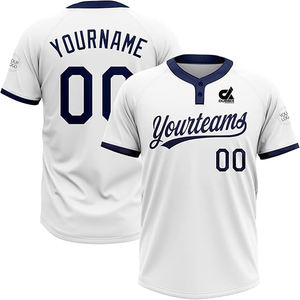 Camiseta Deportiva Personalizada para Hombre, Color Verde Oscuro y Rosa, Estilo Béisbol, con Botones, Uniforme de Equipo, Transpirable, de Algodón Orgánico, Manga Corta - Product Image 2