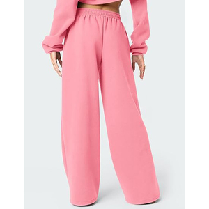 Pantalones Jogger Holgados para Mujer, Suaves, de Felpa, Cintura Baja, con Cordón Elástico, Pierna Recta Ancha, Pantalones Deportivos Casuales - Product Image 5