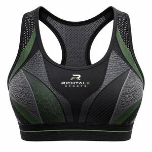 Soutien-gorge de sport pour femme à sublimation, meilleur prix, haute performance, dos nageur, logo frontal, séchage rapide, respirant, vente en gros, haute qualité - Product Image 1