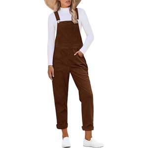2025 <b>Women's</b> Fashion Corduroy Jumpsuit Adjustable Straps Bib <b>Overall</b> with Pocket Tapered Leg and 90s Style <b>for</b> Party Y2K - Product Image 5