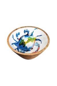 Tazón de madera hecho a mano de última tendencia con diseño de hojas tropicales, estilo bohemio, para presentación de alimentos. - Product Image 3