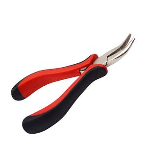 Alicates de extensión de cabello con punta I de acero inoxidable negro y rojo de alta calidad al por mayor para extensiones de cabello humano - Product Image 4