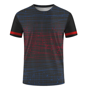 Nouveaux T-shirts pour hommes à impression par sublimation, 100% polyester, dernière collection, pour le sport et l'entraînement, type de tissu tricoté - Product Image 3