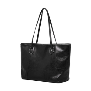 Sacs à main en cuir véritable de haute qualité pour femmes, sacs à main simples à grande capacité, sacs à main en cuir de vachette, couleur et logo personnalisés, OEM - Product Image 1