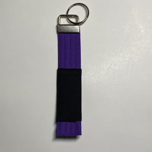 Martial Arts <b>Gift</b> Keychain Embroidered Belt Style Karate <b>Jiu</b> <b>Jitsu</b> Taekwondo Black Belt Custom Training Accessory - Product Image 2