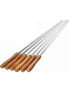 Brochetas de acero inoxidable para barbacoa, para una cocción uniforme, con diseño antideslizante, perfectas para carne, pescado y verduras. - Product Image 6