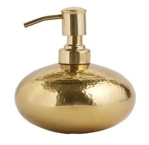 Modern Design Metal Soap <b>Dispenser</b> <b>Bottle</b> With Sleek Finish <b>Pump</b> Refillable Liquid Soap Holder Countertop Use - Product Image 2