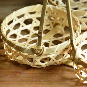 Premium Handwoven Bamboo Hanging <b>Basket</b> Rustic Farmhouse <b>Wall</b> Decor Natural <b>Storage</b> Organizer Supplier Manufacturer - Product Image 2