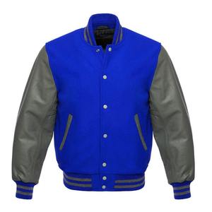 Chaqueta Varsity de Lana Bordada Personalizada 2026 para Hombre, Estilo Puffer con Parches y Mangas de Cuero, Tallas Grandes, Ropa Letterman para Hombre - Product Image 5