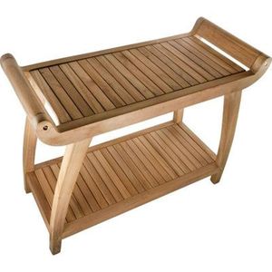 SHOWER BENCH STOOL TEAK WOOD MADE IN INDONESIA - Product Image 1
