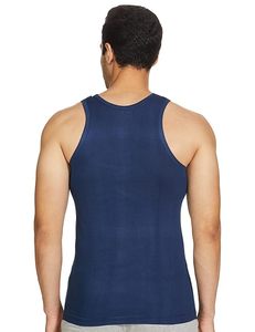 Débardeur de sport décontracté pour homme, col rond, 100 % coton, respirant, sans coutures, couleur unie, options multi-tailles, 120g - Product Image 1