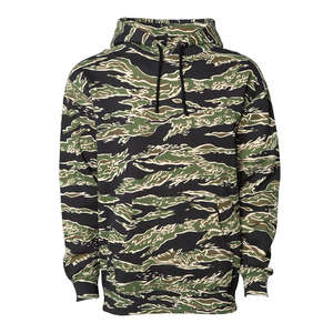 Sudadera con capucha de camuflaje de alta calidad para unisex, sudadera con capucha de forro polar extragrande, con estampado gráfico de hojas, sudadera con capucha básica de mezcla de algodón. - Product Image 1