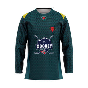Jersey de Hockey Personalizado al por Mayor de Alta Calidad para Hombre, Transpirable, Impresión por Transferencia de Calor, 100% Poliéster - Product Image 1