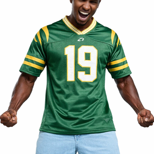 ชุดฟุตบอลอเมริกันแบบซับลิเมชั่น เสื้อฟุตบอลสำหรับผู้ชาย ผ้าตาข่ายโพลีเอสเตอร์ เสื้อฟุตบอลเรียบแบบสวมหัว ชุดกีฬา - Product Image 4