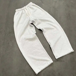 Pantalon de survêtement ample pour homme – Joggers vintage délavés à l'acide, coupe large, streetwear avec logo personnalisé, fabriqué au Pakistan, vente en gros - Product Image 5