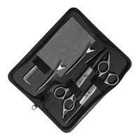 Ensemble professionnel de ciseaux à cheveux en acier inoxydable pour gauchers, à long manche, pour salon de coiffure, ciseaux à effiler, coiffure