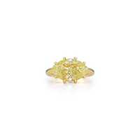 Bague de fiançailles en or véritable 10k 14k 18k avec diamant jaune ovale de 5 carats, clarté VS, certifié IGI, finition brossée, pour mariée