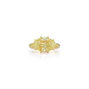 Bague de fiançailles en or véritable 10k 14k 18k avec diamant jaune ovale de 5 carats, clarté VS, certifié IGI, finition brossée, pour mariée - Product Image 5