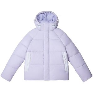 <b>Men's</b> <b>White</b> Hooded Puffer <b>Jacket</b> Down Filled Windproof Casual Winter Coat With Zippered Pockets Regular Fit - Product Image 2