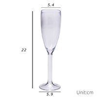 [Holar] Taiwan Made Durable Acrylique Cristal Clair Flûte À Champagne pour Les Fêtes De Restauration Btirhday Événements De Mariage