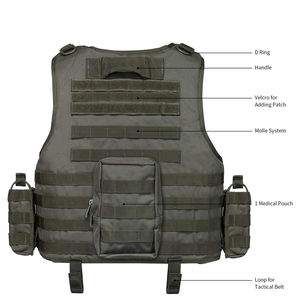 Gilet d'entraînement tactique avec sangles réglables, impression de logo personnalisée, plusieurs poches, léger et durable pour l'exercice - Product Image 5