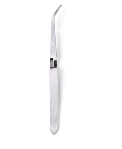 Pince de précision pour la mise en forme des ongles, en acier inoxydable, avec embout incurvé de précision, pour la coupe détaillée des bords des ongles, utilisation en salon - Product Image 1
