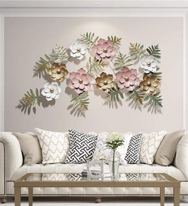Decoración de Pared Floral Metálica, Adorno Colgante Hecho a Mano Contemporáneo para Sala de Estar, Diseño de Interiores, Guirnaldas y Coronas Navideñas - Product Image 2