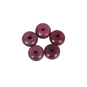 Cuentas de Corindón Rubí Natural Pulido, Cuentas Redondas de Piedras Preciosas para la Fabricación de Joyas - Product Image 1