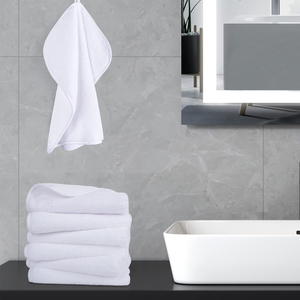 Serviettes de bain d'hôtel à bas prix, 100 % coton, vente en gros, serviettes de bain d'hôtel 100 % coton éponge, séchage rapide, débarbouillettes et serviettes de visage pour hôtel - Product Image 3