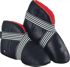 Black Faux Leather Boxing Shoes with <b>Red</b> Elastic Bands Shock Resistant <b>High</b> <b>Top</b> Training Footwear - Product Image 3
