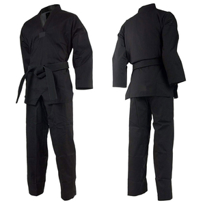 Kimono de BJJ personnalisé avec logo sur le devant, col en V, couleur personnalisée, séchage rapide, respirant, vêtements d'arts martiaux, vêtements de karaté - Product Image 2
