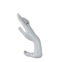 Présentoir à bijoux moderne en résine blanche et noire, léger, en forme de main, 5 tailles, pour bagues, colliers, bracelets et boucles d'oreilles, idéal pour les magasins