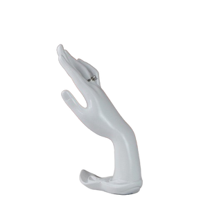 Présentoir à bijoux moderne en résine blanche et noire, léger, en forme de main, 5 tailles, pour bagues, colliers, bracelets et boucles d'oreilles, idéal pour les magasins - Product Image 5