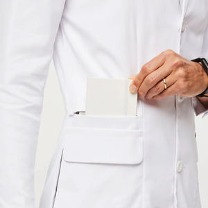 Blouse de laboratoire blanche élégante pour médecin, en coton et polyester, pour femmes, infirmières et personnel médical - Product Image 2