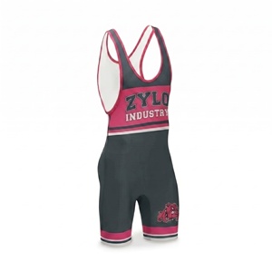 Wrestling Singlet <b>Compression</b> Fit Sleeveless Low-Cut Design High-Stretch Lycra Athletic Fit Competition Suit - Product Image 1