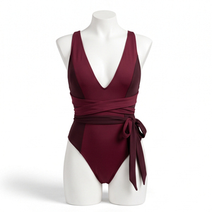 Traje de Baño de Surf de Una Pieza con Cremallera Frontal y Manga Larga para Mujer, Protección UV50, Traje Deportivo para Paddle Board y Buceo, Personalizable - Product Image 1