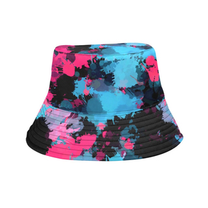 Unisex Bucket Hat Digital Printed Abstract Pattern Polyester Canvas Casual Spring Summer Adult Wear - Product Image 1