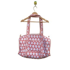 Wholesale Lightweight Quilted Bohemian Style Solid Color Tote Bag Large Capacity Cotton Shoulder Handbag Women All Seasons Open - Product Image 1