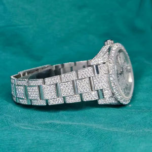 Exclusive Moissanite <b>Watch</b> for <b>Men</b> Iced Out With Round Brilliant Cut VVs Diamond Iced Out Hip Hop <b>Watch</b> for <b>Men</b> USA Uk Buy - Product Image 1