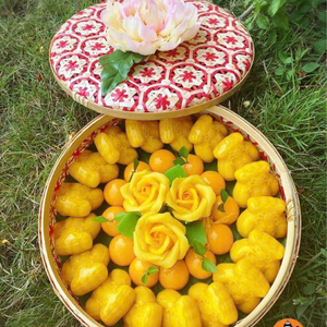 Natural Vietnam Square Bamboo <b>Basket</b> With Handle For Storage Cake Fruit And Elegant Picnic Use From 99 Gold Data - Product Image 1