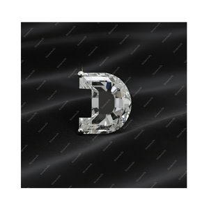 Regalos de Navidad, Pendientes de Plata de Ley 925 con Diamante Cultivado en Laboratorio con Certificación GIA IGI, Letra Inicial del Alfabeto D, Oro Fino, para Él y para Ella - Product Image 1