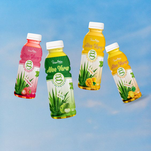 Botol <span class=keywords><strong>Aloe</strong></span> <span class=keywords><strong>Vera</strong></span> Puree kualitas terbaik minuman lembut minuman lidah buaya tropis di botol OEM tersedia di grosir dengan Label pribadi