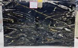 Dalle de granit élégante Soon Ceramic Alaska Black, moderne, écologique, finition flammée, pour la décoration des murs et comptoirs de salle de bain - Product Image 3