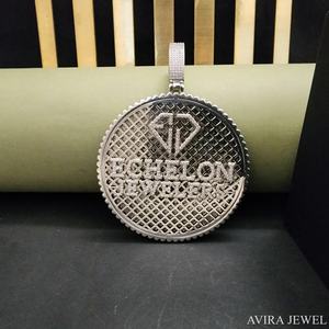 Colgante Hip Hop de Diamante Moissanite, Plata de Ley 925, Chapado en Oro Amarillo y Rosa, Joyería de Moda Unisex - Product Image 5