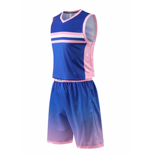 Vêtements de sport, uniforme de basket-ball d'équipe personnalisé, 100% polyester, extensible dans quatre directions, respirant, évacuant l'humidité, nouvelle arrivée - Product Image 1