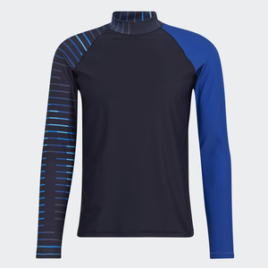 Plain Stock Durable Unisex Rash Guards Wholesale Prices Long Sleeve Fitness Custom 200GSM Quick Dry Breathable Polyester Spandex - Product Image 6
