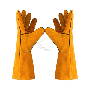 Guantes de Soldadura Eléctrica de Cuero Vacuno de la Mejor Calidad, Flexibles, de 6 mm de Grosor, Protectoras y Absorbentes de Sudor para Soldadura TIG - Product Image 4