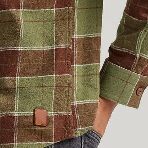 Chemise en flanelle à carreaux personnalisée pour hommes, vente chaude, populaire, en gros - Product Image 1